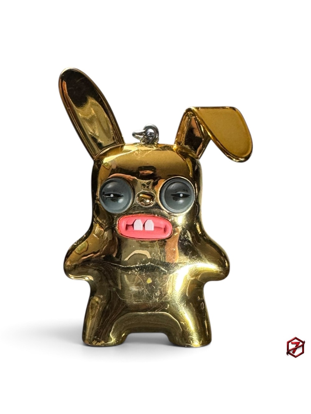 Rare Gold Fuggler Rabid Rabbit Keychain Bag Clip 24 Carats of Chaos